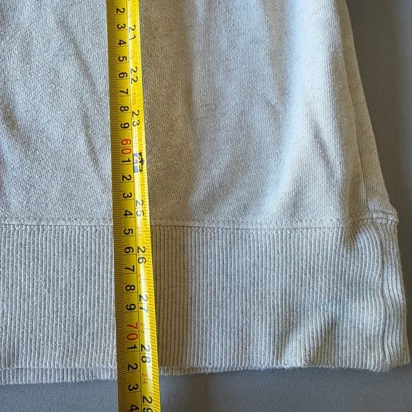 Aerie Womens L/G Cream V Neck Long Sleeve Sweatshirt Casual Top Comfy oversized - Picture 4 of 7